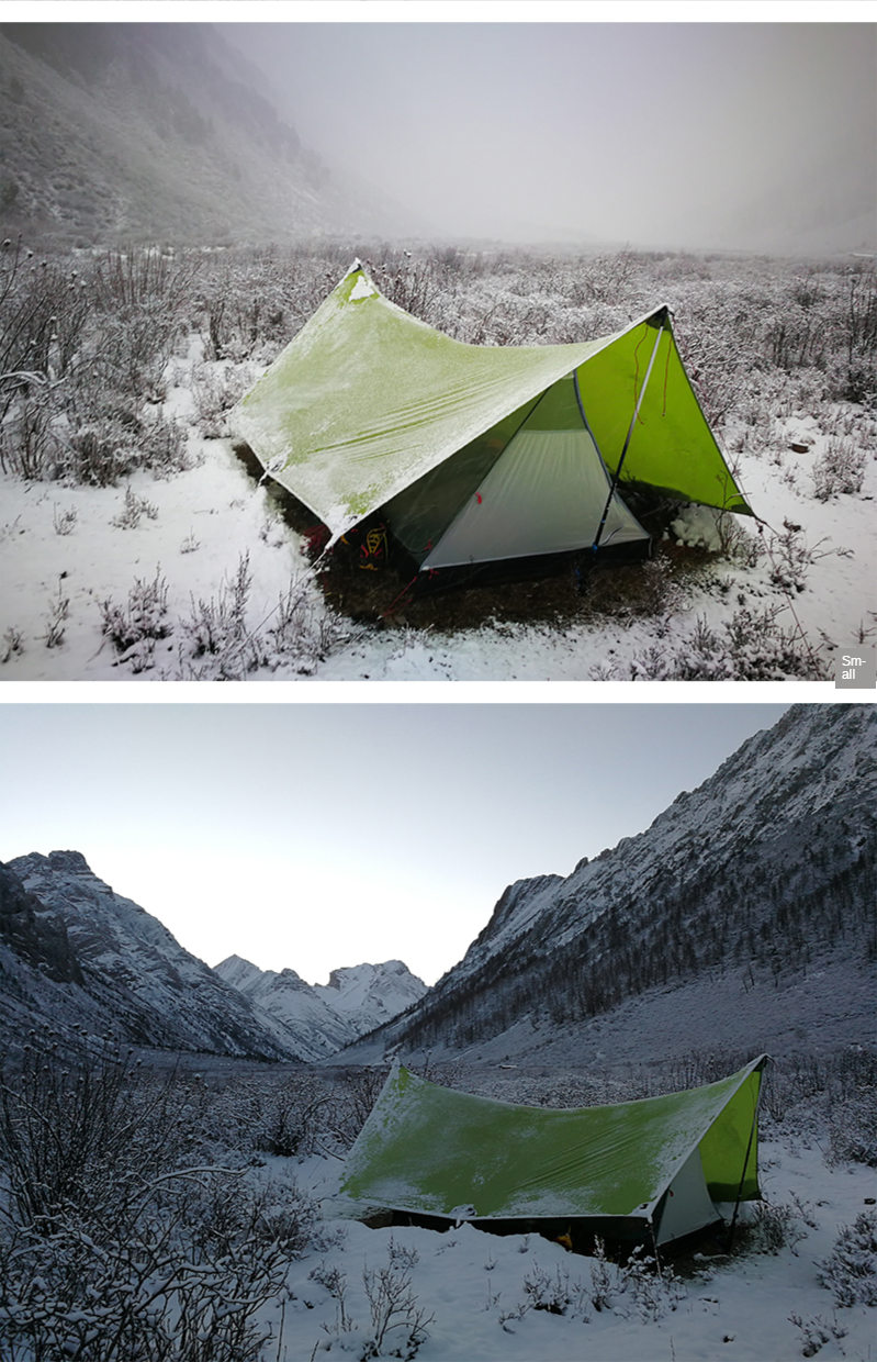 Cheap Goat Tents 3F UL GEAR Shanjing 20D 2 Person 3 Season Ultralight  Outdoor Camping Tent  Professional  Silnylon Rodless Multifunction Tent Tents 